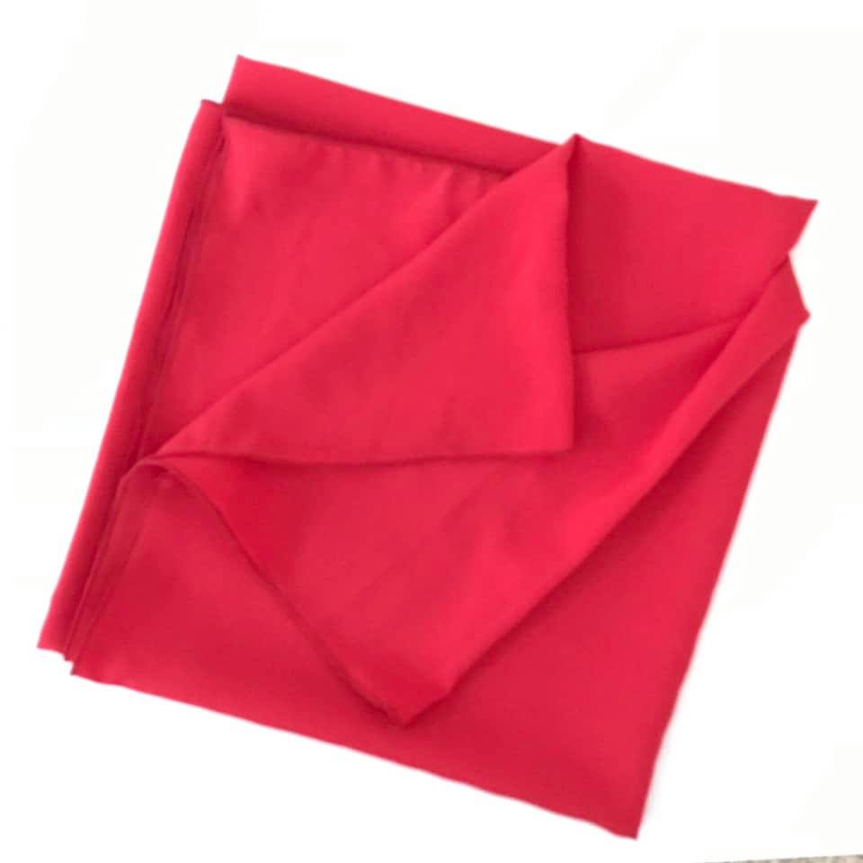 44" Solid Red Wild Rag