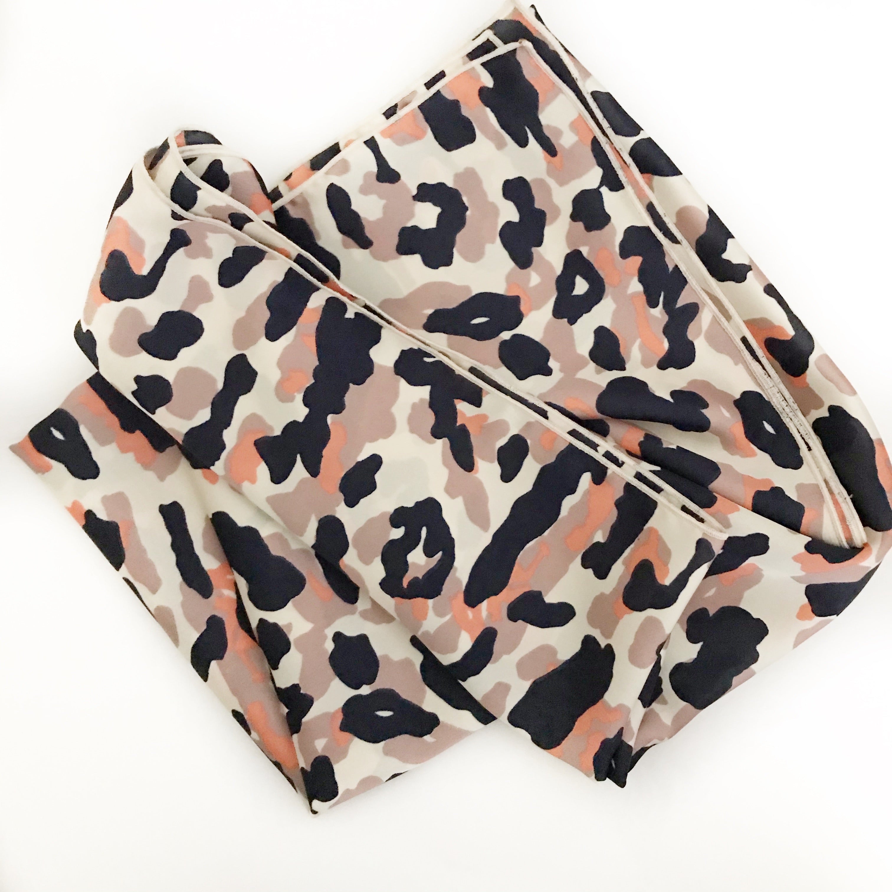 36” Dusty Rose Leopard Wild Rag