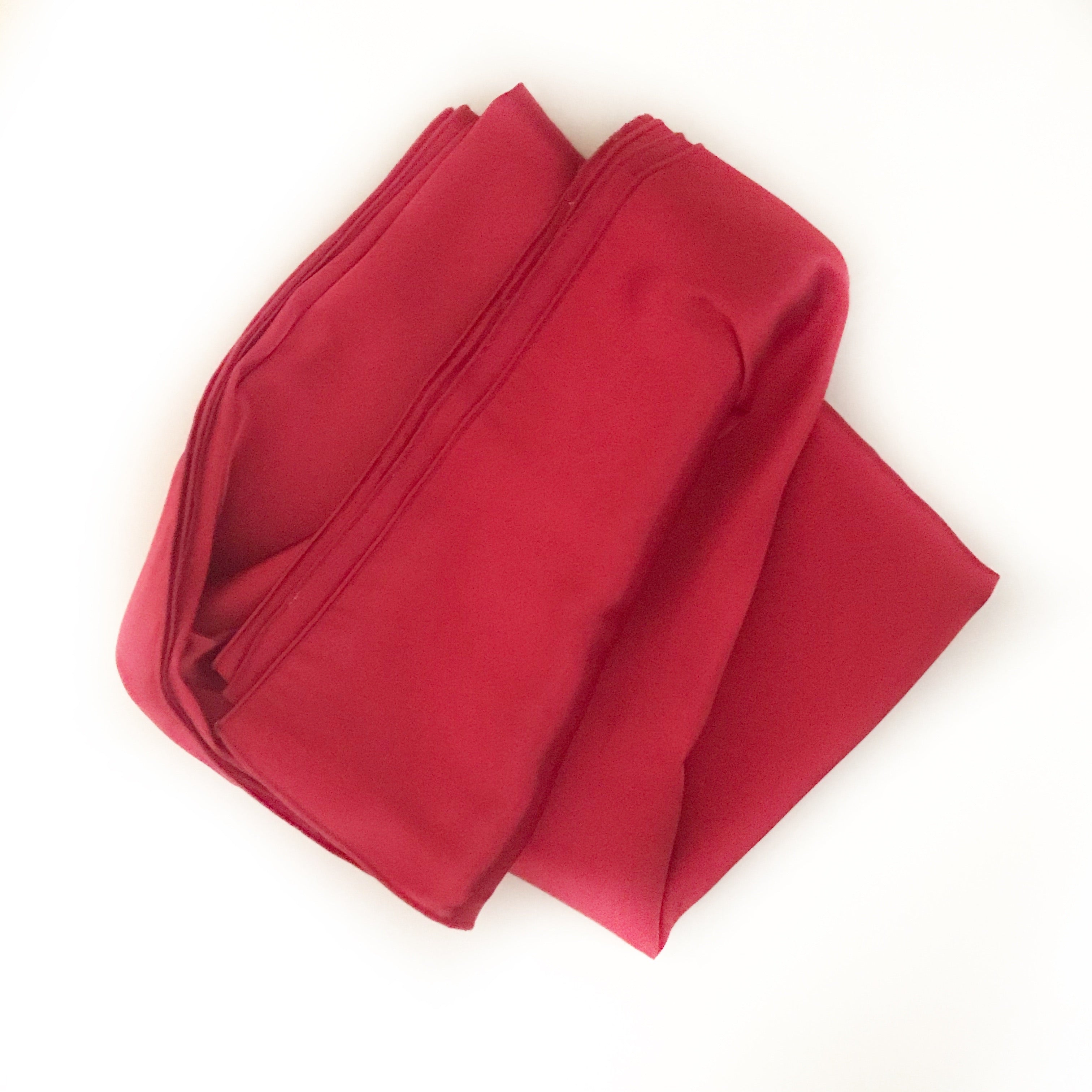 36” Solid Red Charmeuse Wild Rag